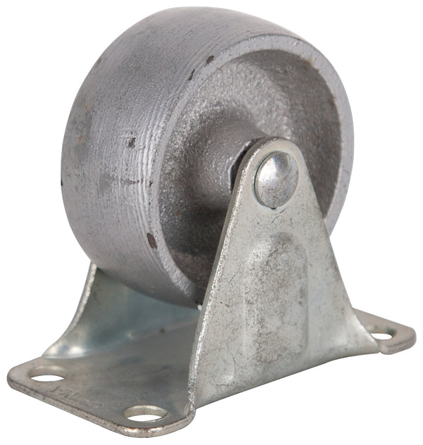 Mintcraft ProSource JC-S01 Rigid Caster, 2 in Dia Wheel, 7/8 in W Wheel, Steel Wheel, Gray, 120 lb, Steel Housing Material