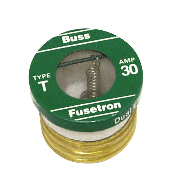 Bussman BP/T-30 30 Amp Dual-Element Time-Delay Edison Base Plug Fuse 2 Count