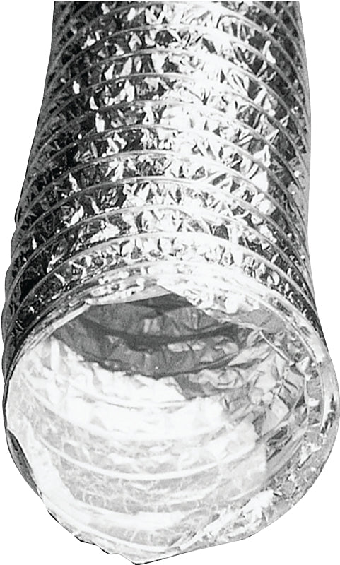 Speedi-Products EX-AFD 496 Ul Flexible Foil Duct, 4 in Od X 8 Ft L, Aluminum/Polyester 110224
