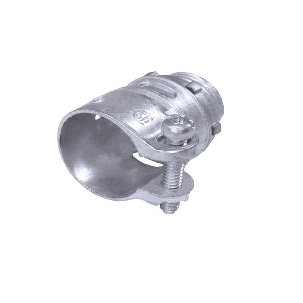 Sigma Electric, Gray Sigma Engineered Solutions ProConnex 49401 AC/MC/Flex Squeeze Connector 3/8-Inch Conduit Fitting, 1-Pack, Size
