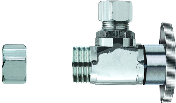 Plumb Pak PP32-1PCLF 1/4 Turn Transitional Angle Supply Line Valve, 1/2 X 3/8 In, Nominal X Tube, Cpvc Body, 1/2&quot x 3/8&quot
