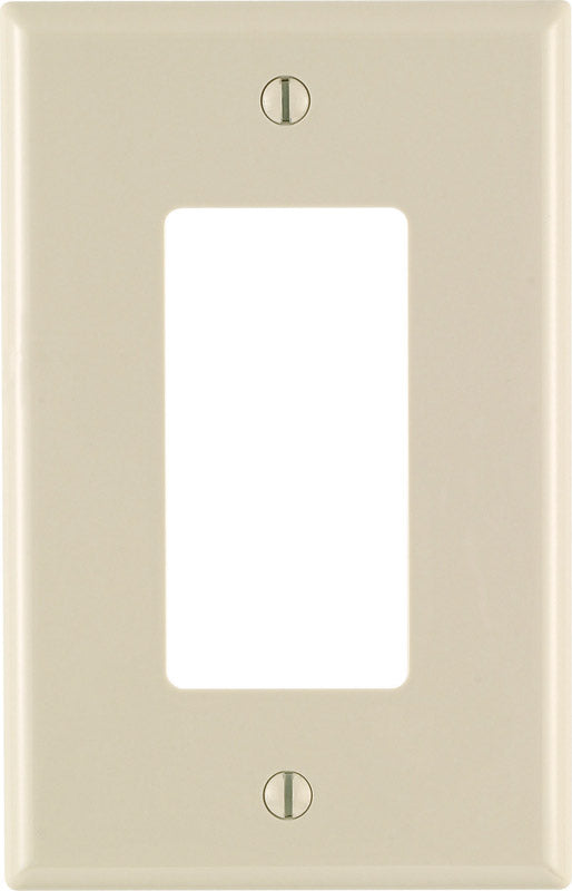 Leviton PJ26-T 1-Gang, 1-Decora, Midway Nylon Wallplate, Midway Size, Light Almond