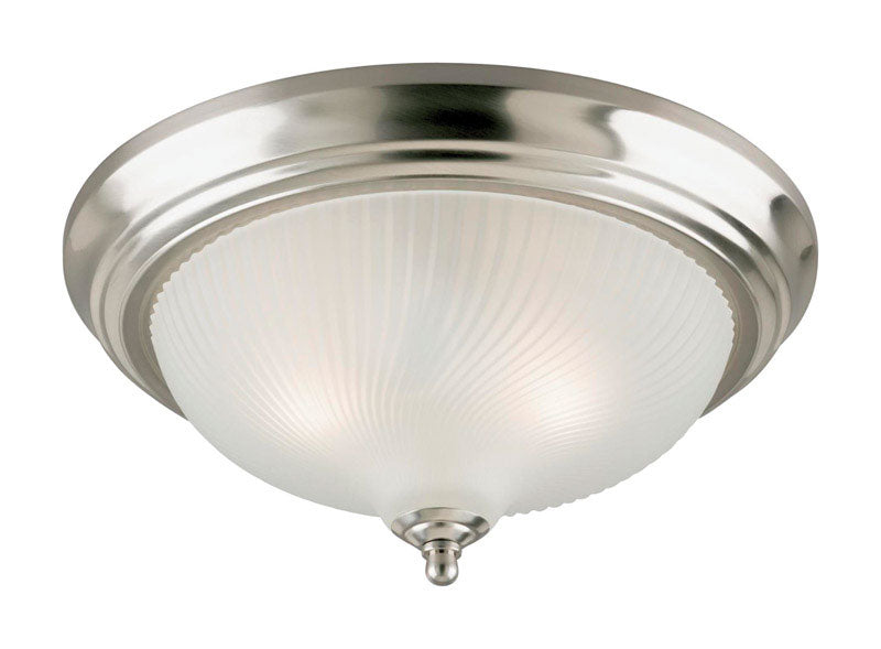 Westinghouse Flush Mount Ceiling Fixture A19 13 in. Dia Nickel Bx