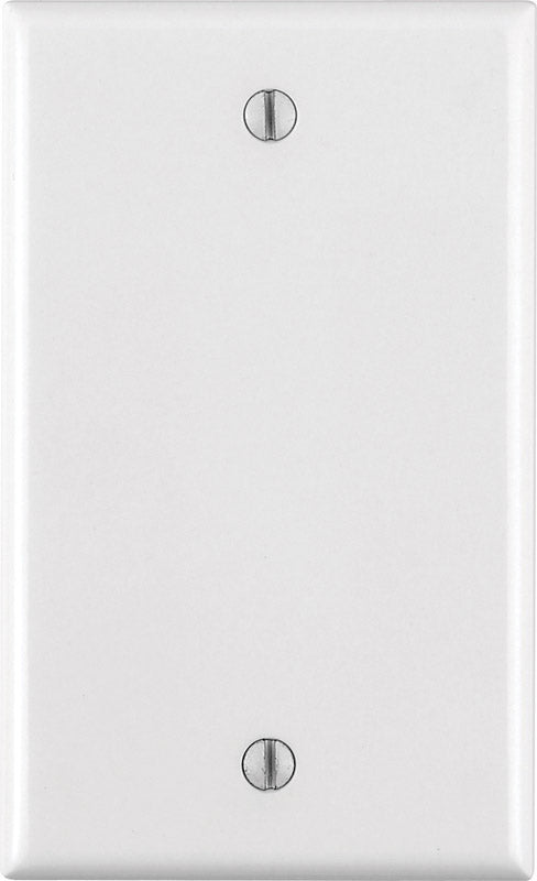 Leviton 88014 001-88014-WHT Single Gang White Blank Box Mounted Plastic Wallplate, 1-Pack