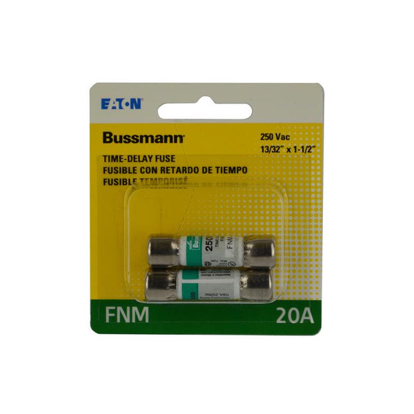 TV Non-Branded Items (Home Improvement) Bussman BP/FNM-20 20 Amp 13/32 X 1-1/2 250Vac Time Delay Supplemental Fuse