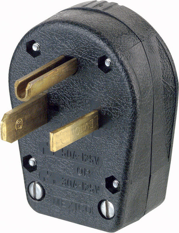 Leviton 930-E EB Angle Plug 30A-125V, 50A-125V