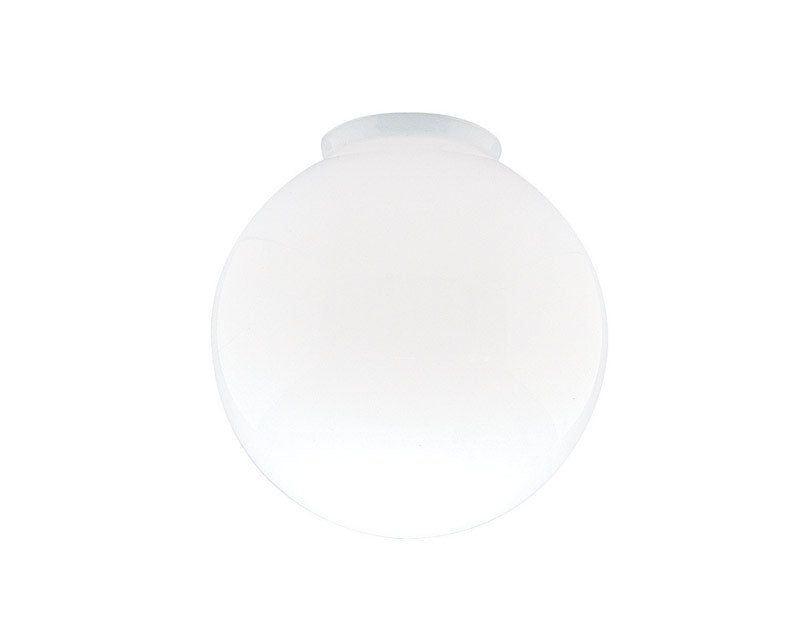 WESTINGHOUSE Lighting Corp 85570 6" GLS WHT Ball Globe, 6", White