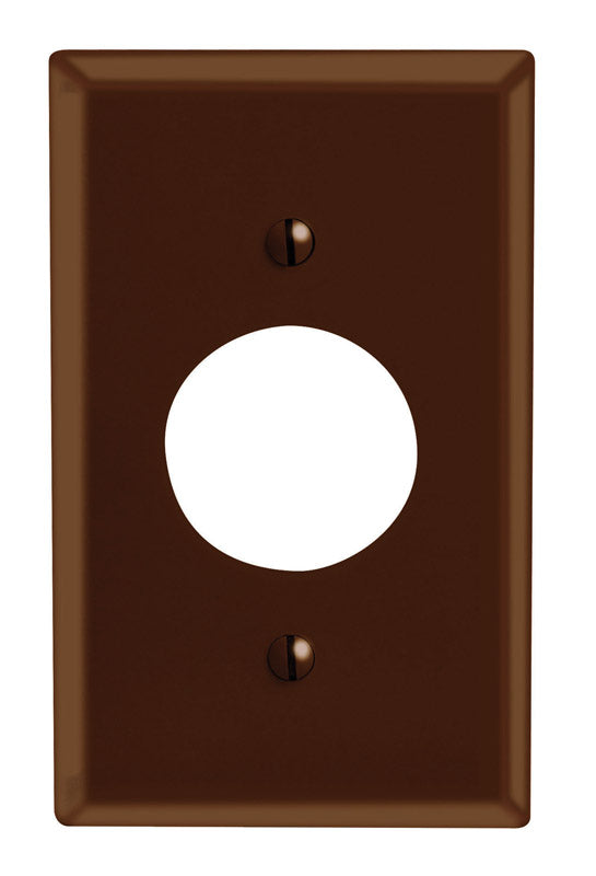 Leviton 85004 1-Gang Single 1.406 Inch Hole Device Receptacle Wallplate, Standard Size, Thermoset, Device Mount, Brown