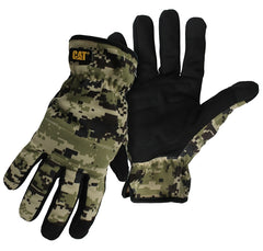 CAT CAT012270 Touchscreen Compatible Padded Palm Gloves - X-Large, Spandex Back Gloves w/Digital Camo Design, Padded Knuckle, Shirred Elastic Wrist CAT012270X