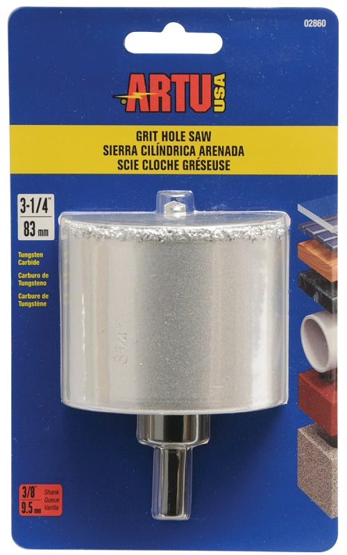 Artu-Usa Hole Saw Tc Grit 3-1/4in W/Arb 02860
