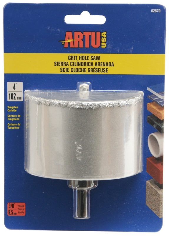 Artu-Usa Hole Saw Tc Grit 4in W/Arb&Bit 02870