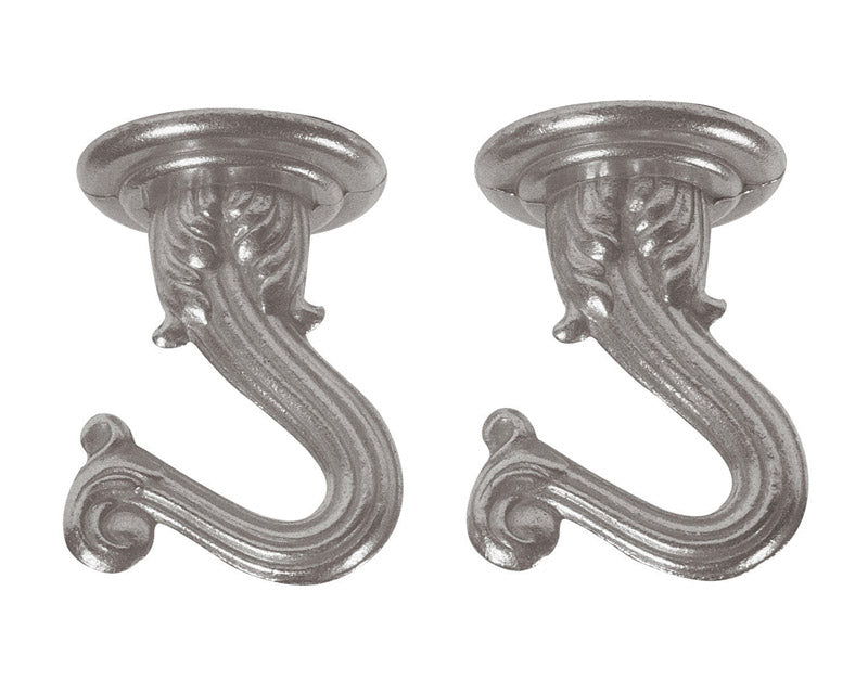 WESTINGHOUSE LIGHTING CORP 70444 1-1/2 Pewter Swag Hook, 2-Pack, No Size, No Color