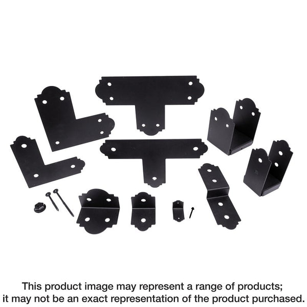 Simpson Strong-Tie Outdoor Accents Mission Collection ZMAX, Black Powder-Coated 90 Angle for 4X APA4