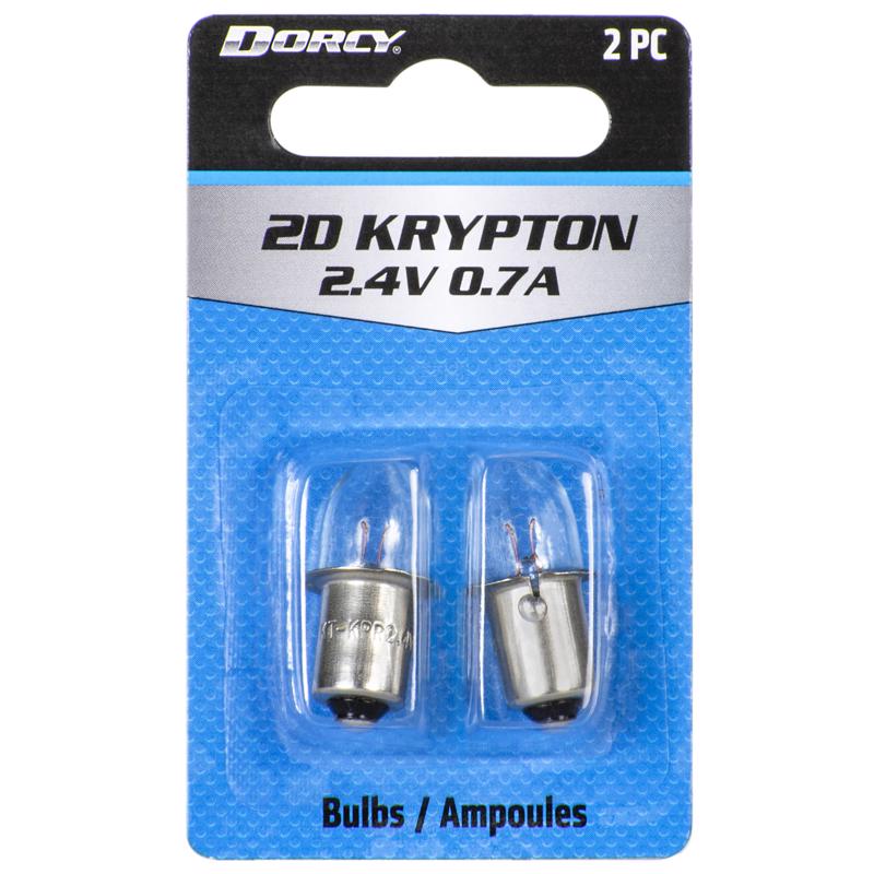 Dorcy 41-1660 2.4 Volt 0.7 Amp Bayonet Base Krypton Replacement Bulb, 2-Pack