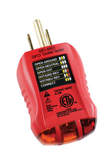 Gardner Bender GFI-3501 Ground Fault Receptacle Tester & Circuit Analyzer, 110-125V AC, for GFCI / Standard / Extension Cords & More, 7 Visual LED Tests