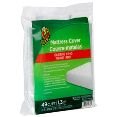 Duck Brand King or Queen Sized Moving or Storage Mattress Cover, Clear (1140236)