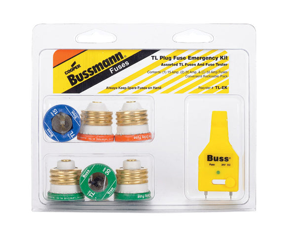 Bussmann 30 amps Plug Fuse Kit 7 pk Tl-Ek