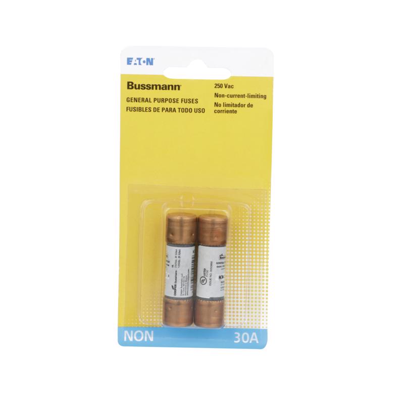 Bussman BP/NON-30 30 Amp 250 Volt Fast Acting Cartridge Fuses 2 Count