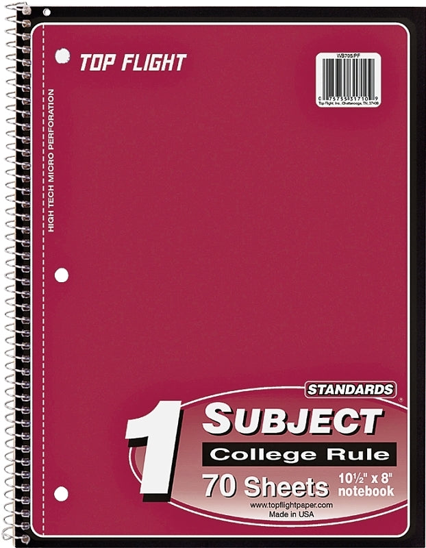 Top Flight 1-Subject Notebook, College Rule