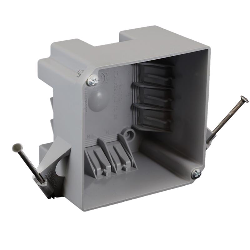 Electrical Box, 4 in Sq, 32 cu. in, PVC