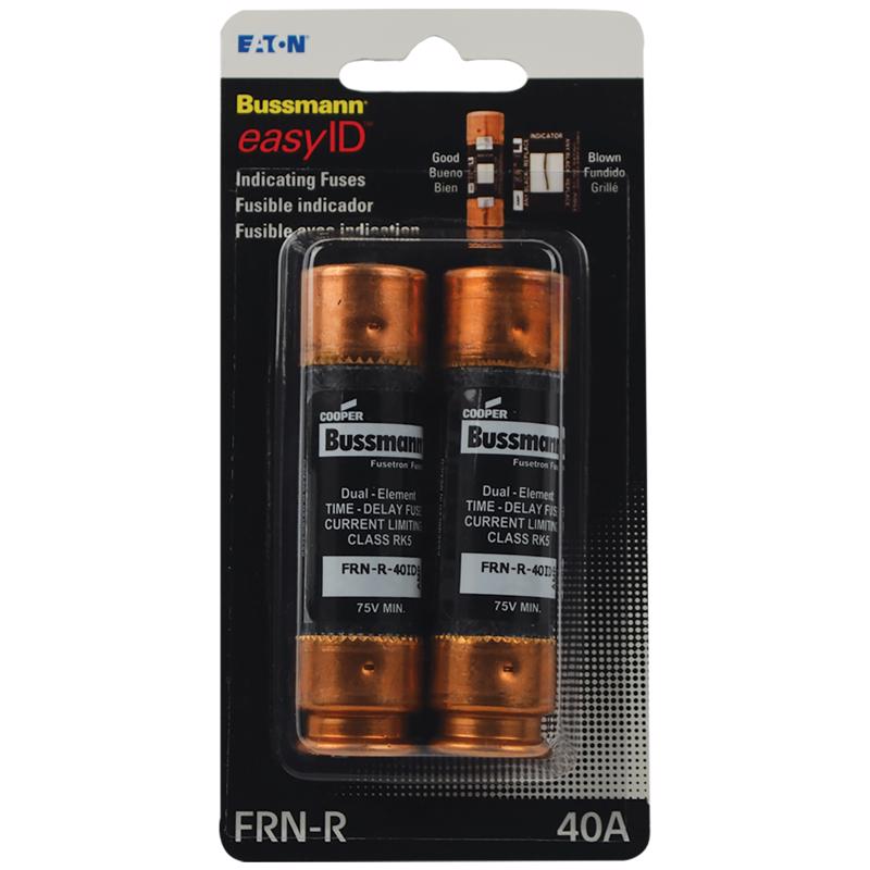 Bussman BP/FRN-R-40ID 40 Amp EasyID Heavy-Duty Time Delay Fuse 2 Count