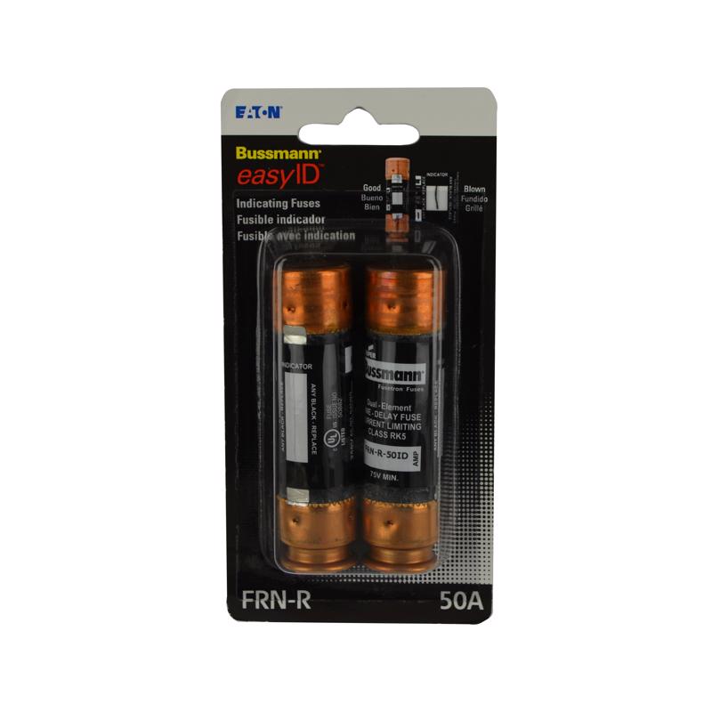 Bussman BP/FRN-R-50ID 50 Amp EasyIDÃ¢ÂÂ¢ Heavy-Duty Time Delay Fuse 2 Count