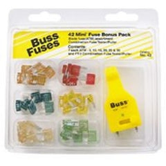 Bussmann NO.43 Automotive Fuse Kit, Blue/Clear/Green/Red/Tan/Yellow