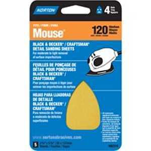 Norton 02316 3" X 7" 120 Grit Medium Sandpaper Sheets 5 Pack
