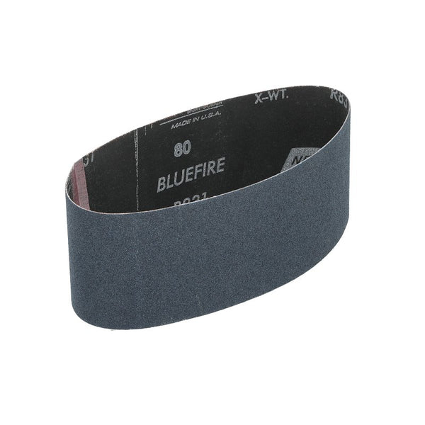 Norton 49611 High Performance Portable Sanding Belt, Zirconia Alumina, 21-Inch Length x 3-Inch Width, Grit 80 Medium, 2-Pack