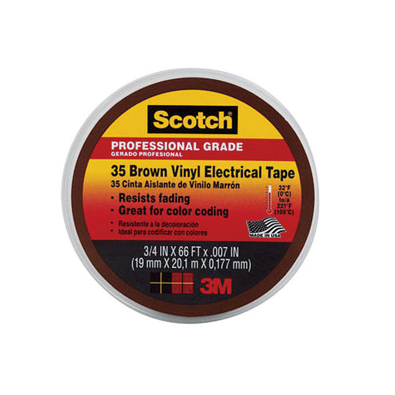 Scotch Tape ELEC #35 3/4X66 BRN