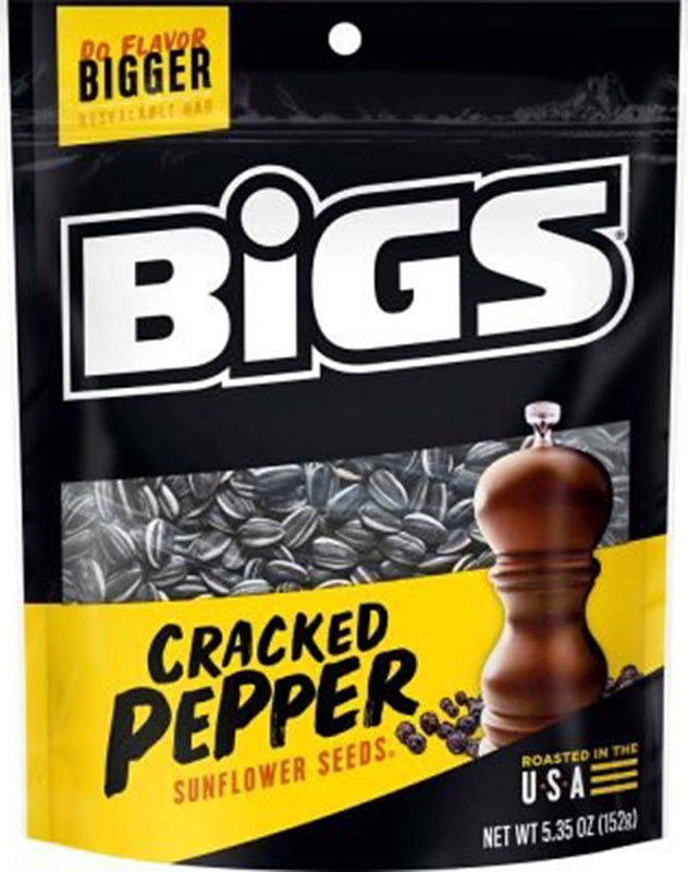 BIGS Cracked Pepper Sunflower Seeds, Keto Friendly Snack, Low Carb Lifestyle, 5.35-oz. Bag