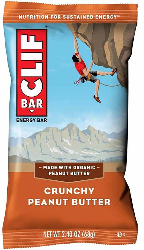 Clif Bar - Crunchy Peanut Butter - Made with Organic Oats - 11g Protein - Non-GMO - Plant Based - Energy Bar - 2.4 oz.