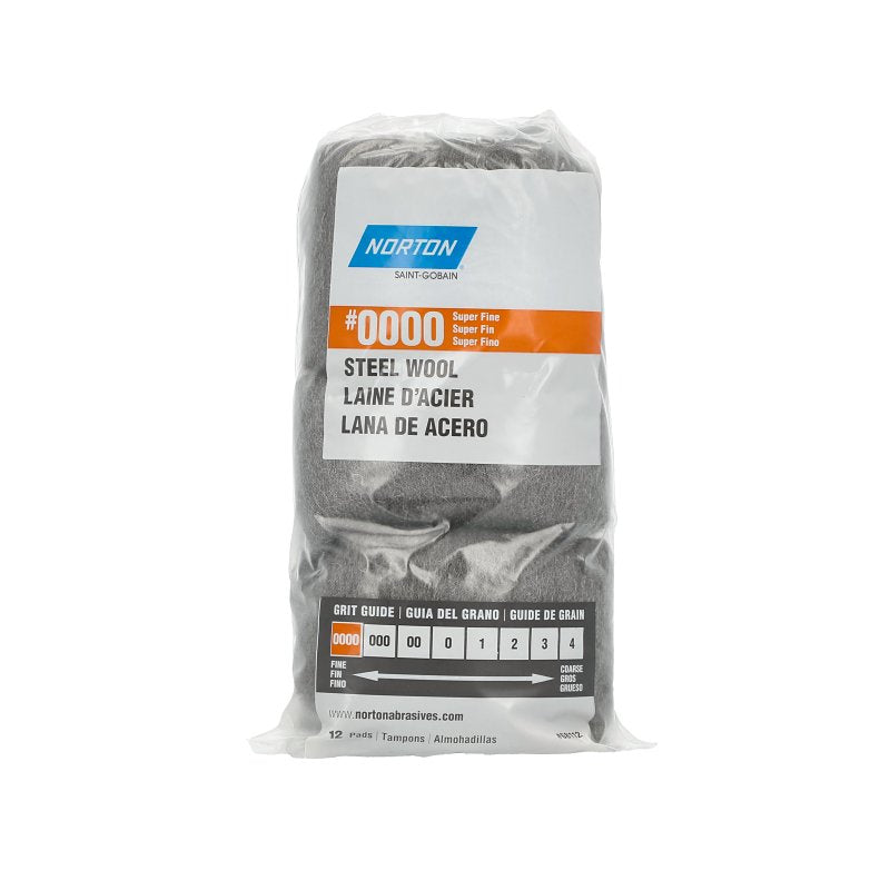 Norton 1003799 0000 Grade Steel Wool Pad - Pack of 1212