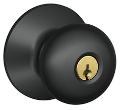 Schlage Knob Entry Plymouth Kyd Mt Blk F51APLY622