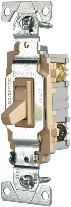 EATON CSB315STV-SP Arrow Hart Csb Grd Pro Toggle Switch, 120/277 Vac, 15 A, Ivory