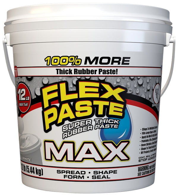 Flex Seal Family of Products Flex Paste MAX White Rubber Coating 12 lb PFSMAXWHT01
