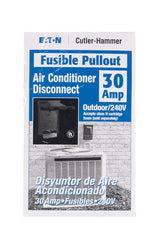 EATON CORPORATION Eaton Dpf221Rp Pullout Air Conditioner Disconnect, 120/240V, 30-Amp, No Color