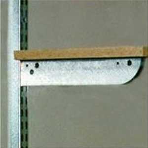 Knape & Vogt John Sterling FAST-MOUNT Double Slot Shelf Bracket, 10-inch, Galvanized, BK-0102,Silver