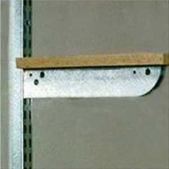 Knape & Vogt John Sterling FAST-MOUNT Double Slot Shelf Bracket, 10-inch, Galvanized, BK-0102,Silver