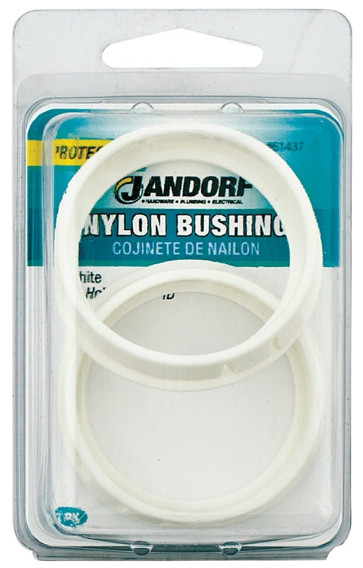 Jandorf Bushing (Nylon) - 2 Inch x 1-5/8 Inch, White - Pack of 2 61437