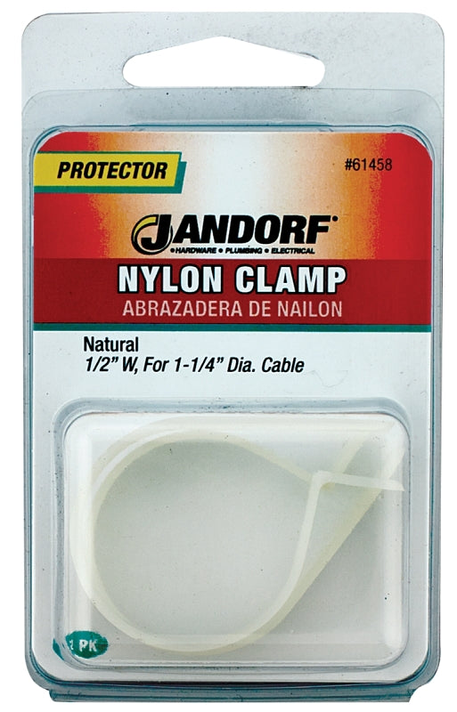 Jandorf Clamp Nylon Nat1/2x1-1/4 Natural 61458