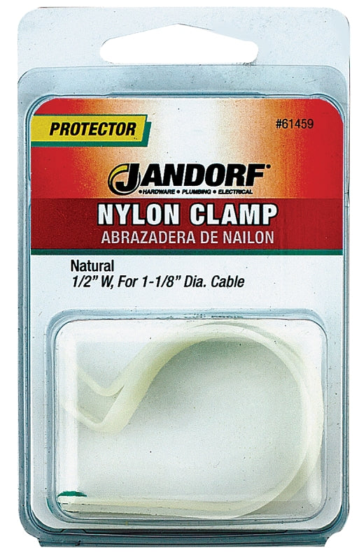 Jandorf Clamp Natural Nylon 1/2" x 1-1/8" (Pack of 2) 61459