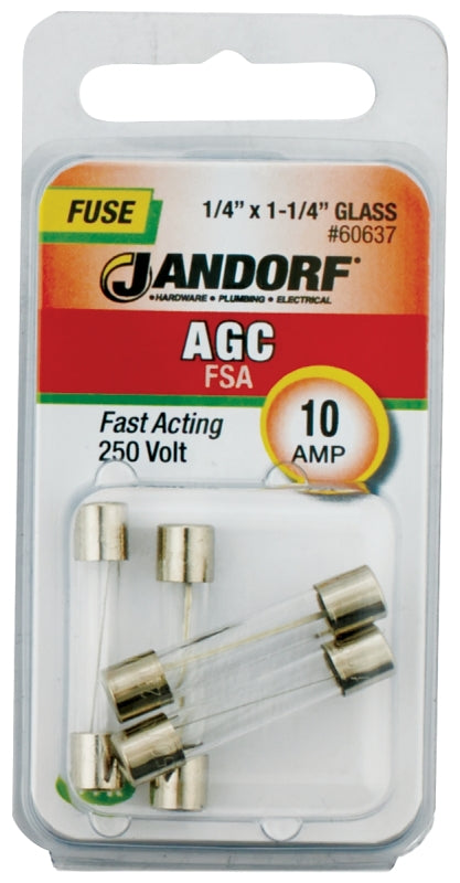 Jandorf Specialty Hardw Fuse Agc 10A Fast Acting 60637