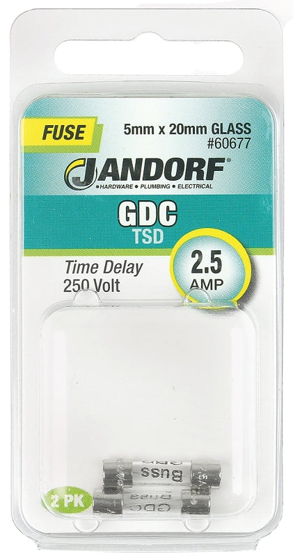 Jandorf Gls Fuse T/D Gdc2.5a Cd2 Cartridge Slow Blow 60677