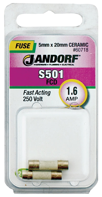Jandorf Specialty Hardw Fuse S501 1.6A Fast Acting 60718