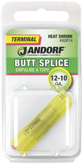 Jandorf 60814 butt splice connector, Yellow