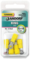Jandorf 60840 Ring Terminal, Yellow
