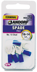 Jandorf 60922 spade terminal, Blue
