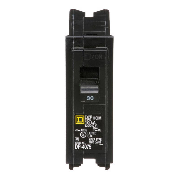 Square D HOM130 Homeline 30 Amp SinglePole Circuit Breaker HOM130CP