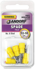 Jandorf 60998 spade terminal, Yellow